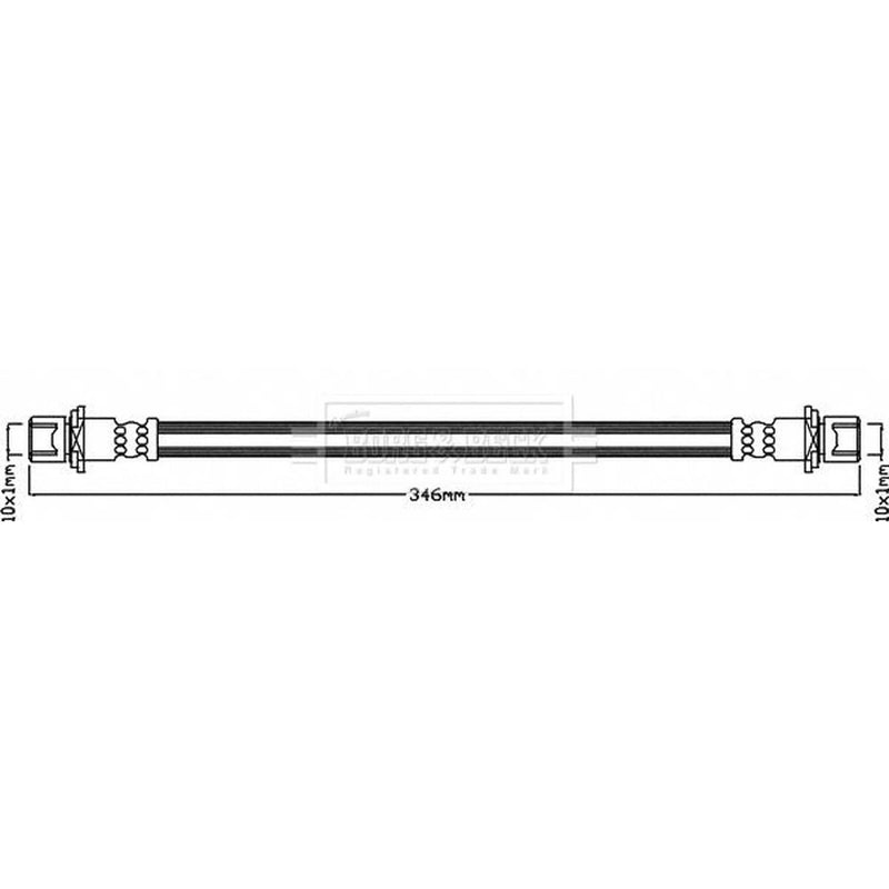 Borg & Beck Brake Hydraulic Hose Line Rear BBH8049