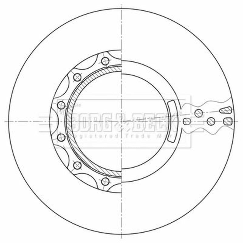 Borg & Beck Front Brake Vented Discs & Pads fits Iveco Stralis I 2002-2013