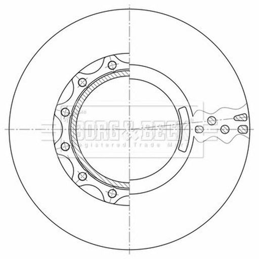 Borg & Beck Front Brake Vented Discs & Pads fits Iveco Stralis I 2002-2013