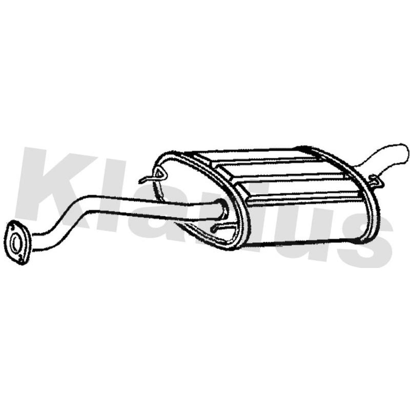 Klarius Box With Tail Pipe Rear fits Honda Civic Aerodeck 1998-2001 1.6