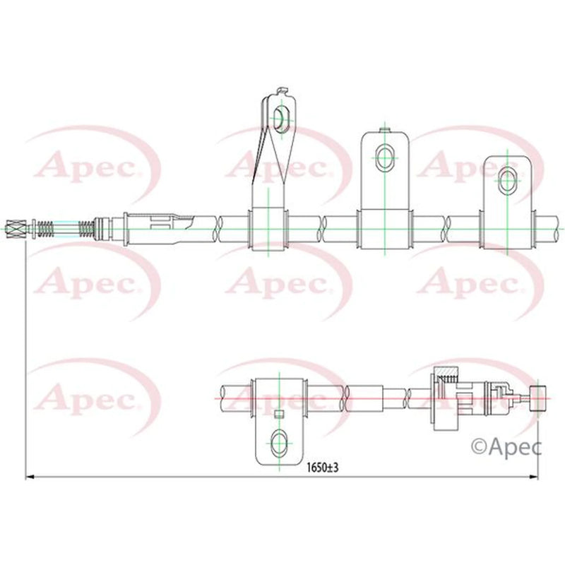 Apec Handbrake Cable Right Rear CAB1537
