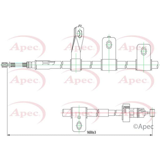 Apec Handbrake Cable Right Rear CAB1537