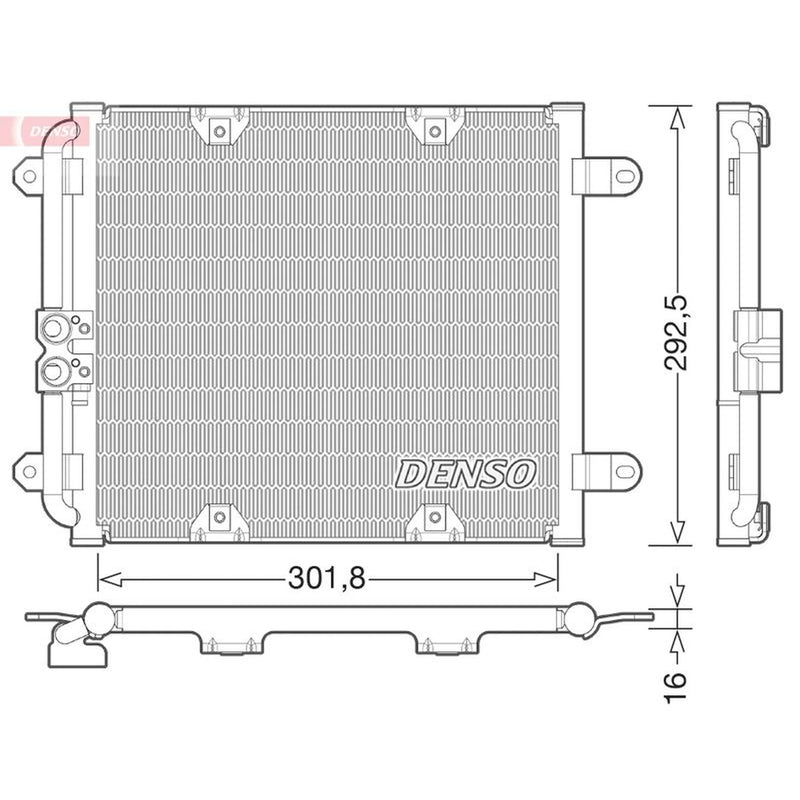 Denso Air Conditioning Condenser fits Audi R8 2007-2015 4.2 5.2