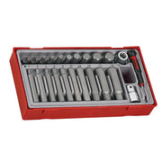 Teng TTHEX23 Metric Hex Bit Socket Set, 23 Piece - 1/2in Drive - TTHEX23