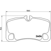 Brembo 4 x Rear Brake Pad Set fits Porsche 911 2006-2012 3.6 3.8