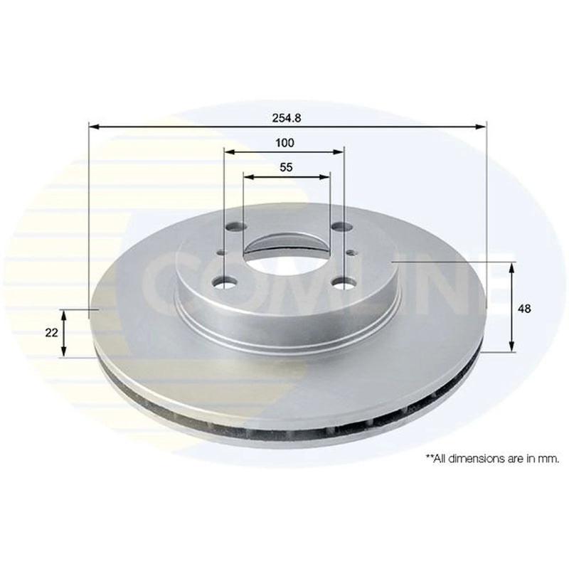 Comline Front Brake Discs & Pads fits Toyota Corolla Levin 1991-1997 1.6