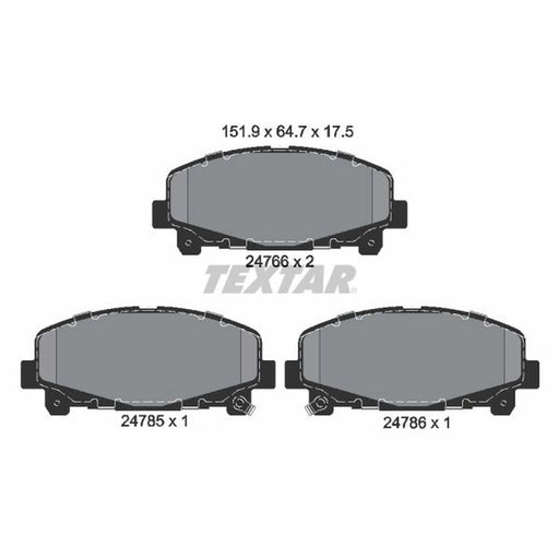 Textar Front Brake Pad Set 2476601
