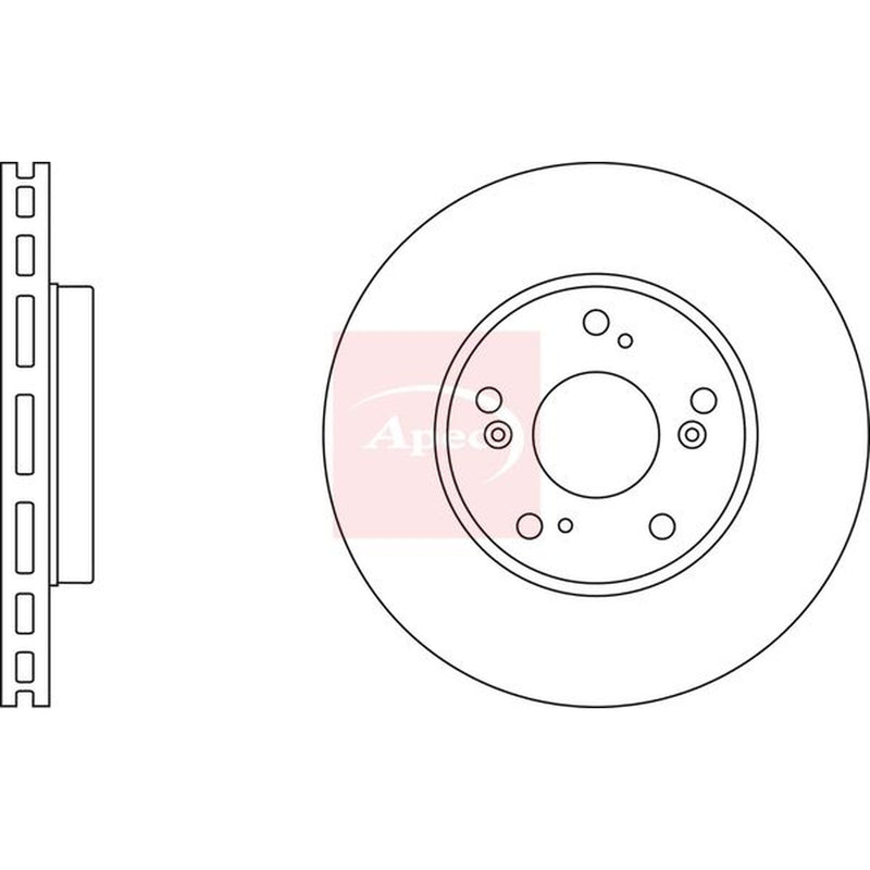 Apec Front & Rear Brake Discs & Pads fits Honda Accord VII Tourer 2003-2008 2.0
