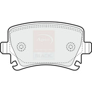 Apec Black Rear Brake Pad Set fits Audi A3 2003-2013 1.8 2.0 3.2