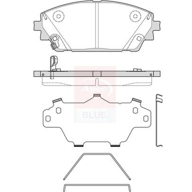 Apec Front Brake Pad Set fits Mazda 3 2018-2021 1.5 1.8 2.0