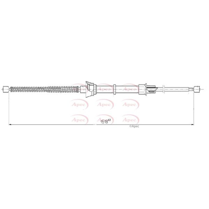 Apec Handbrake Cable Left Rear fits Seat Mii 2011-2019 1.0