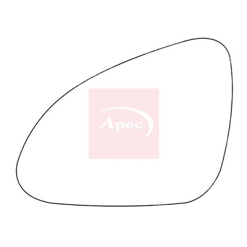 Apec Exterior Wing Mirror Glass Left fits Opel Astra J 2011-2018 1.4 1.6 1.7 2.0