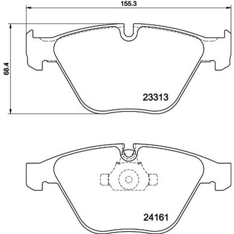 Mintex Front Brake Pad Set fits BMW 3 2004-2011