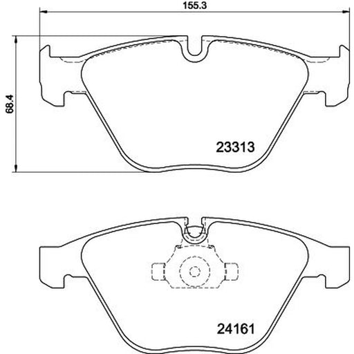 Mintex Front Brake Pad Set fits BMW 3 2004-2011