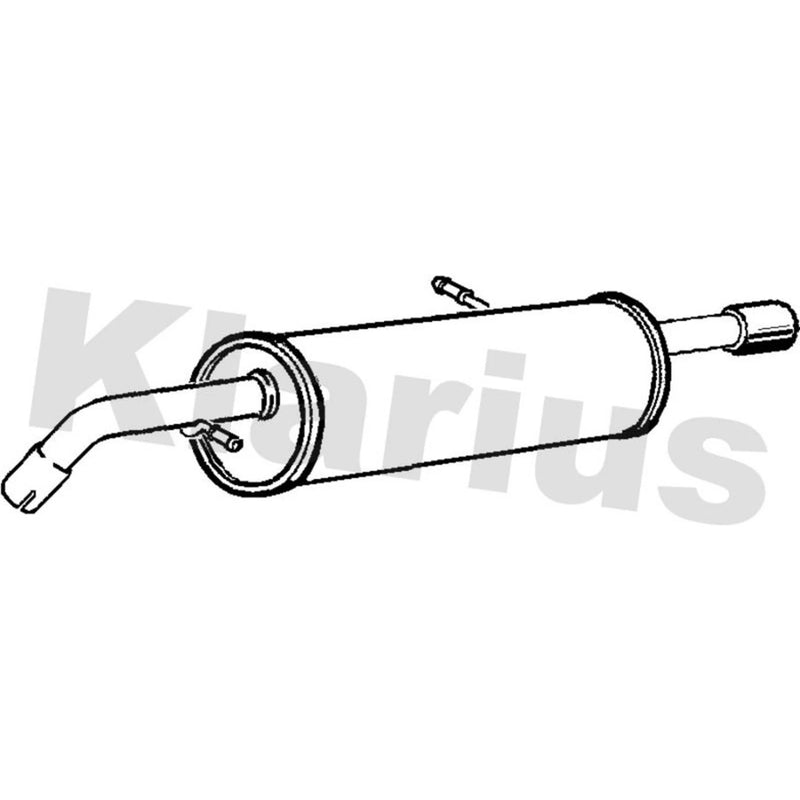 Klarius Box With Tail Pipe Rear fits Peugeot 207 2006-2013 1.6