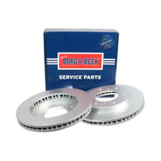 Borg & Beck Front Brake Vented Discs & Pads fits Mitsubishi Pajero 2001-2006 3.0