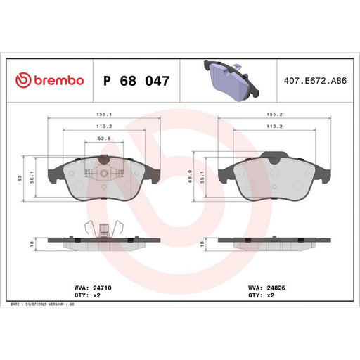 Brembo Front & Rear Brake Discs & Pads fits Renault Megane III Grandtour