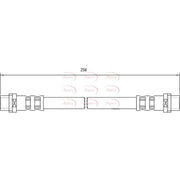 Apec Brake Hydraulic Hose Line Rear fits Mercedes-Benz Sprinter 2-T 1995-2006