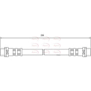 Apec Brake Hydraulic Hose Line outer HOS4042