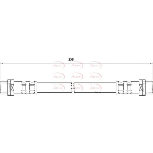 Apec Brake Hydraulic Hose Line outer HOS4042