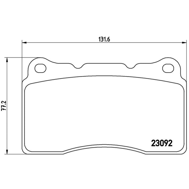 Brembo 4 x Front Brake Pad Set fits Renault Megane III 2008-2016 2.0