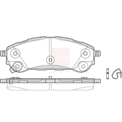 Apec Rear Brake Pad Set fits Ford Ranger 2011 on 2.5