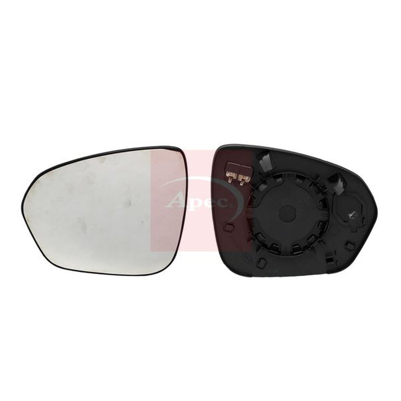 Apec Exterior Wing Mirror Glass Left fits Dacia Duster 2017 on 1.2 1.5 1.6