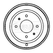 Borg & Beck Brake Drum Assembly Rear BBR7132