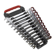 Sealey Flexi-Head Ratchet Combination Spanner Set 12pc Metric Platinum Series Sealey - Dynamic Drive