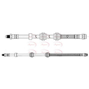 Apec Brake Hydraulic Hose Line Rear fits Mercedes-Benz Gl-Class 2012-2015