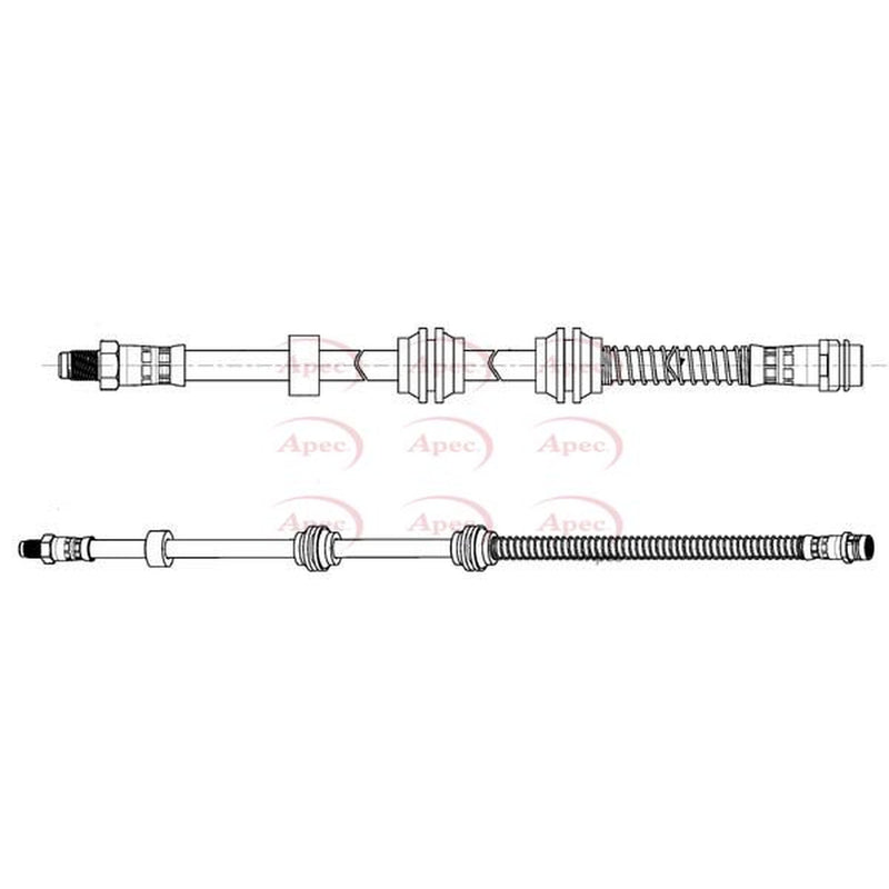Apec Brake Hydraulic Hose Line Rear fits Mercedes-Benz Gl-Class 2012-2015
