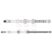 Apec Brake Hydraulic Hose Line Rear HOS4461