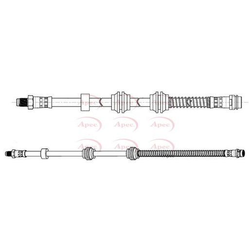Apec Brake Hydraulic Hose Line Rear fits Mercedes-Benz Gl-Class 2012-2015
