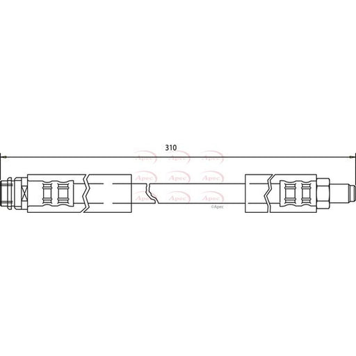 Apec Brake Hydraulic Hose Line Front fits Mercedes-Benz A-Class 1997-2004