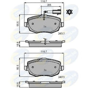 Comline Front Brake Solid Discs & Pads fits Chrysler Ypsilon 2011-2021 1.2