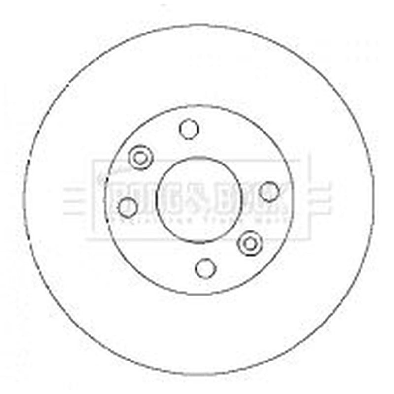 Borg & Beck 2 x Vented Brake Discs fits Kia Carens I 2000-2007 1.6 1.8 2.0