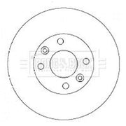 Borg & Beck Front Brake Discs & Pads fits Kia Carens I 2000-2007 1.6 1.8 2.0