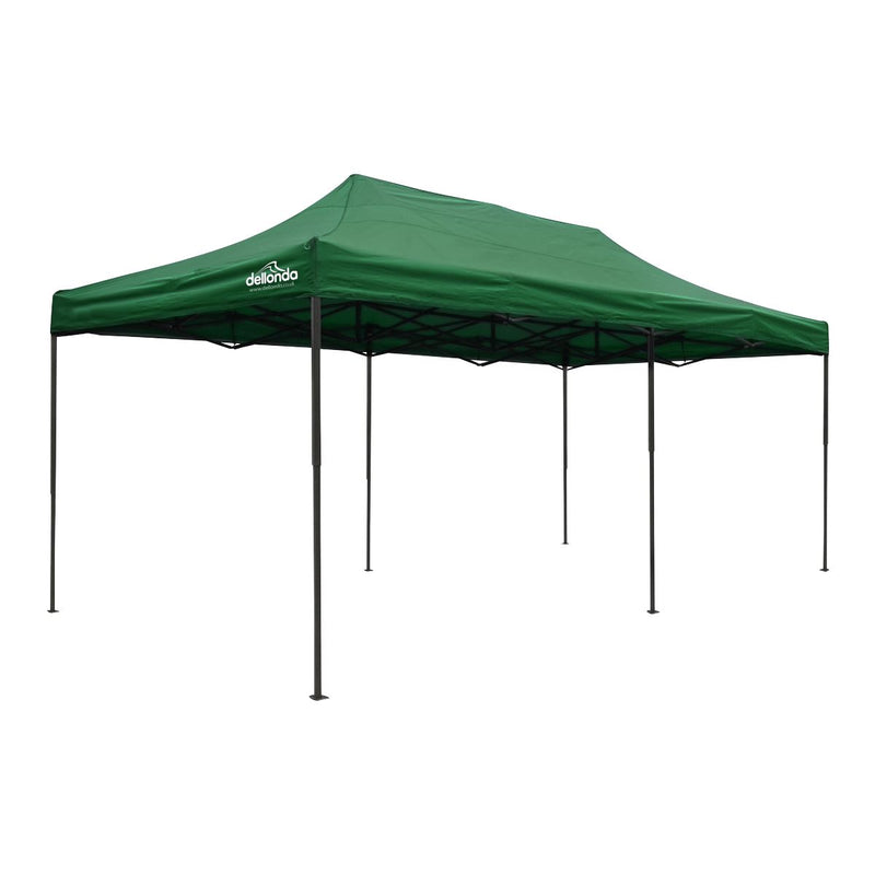 Dellonda 3x6m Pop-Up Gazebo Heavy Duty with Carry Bag - Dark Green Dellonda - Dynamic Drive