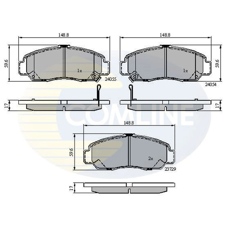 Comline Front & Rear Brake Discs & Pads fits Honda Civic VIII 2005-2012 1.8