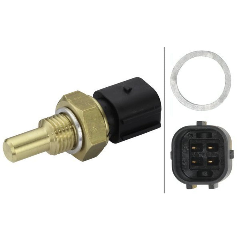 Hella Coolant Temperature Sensor fits Mercedes-Benz 124 1992-1993