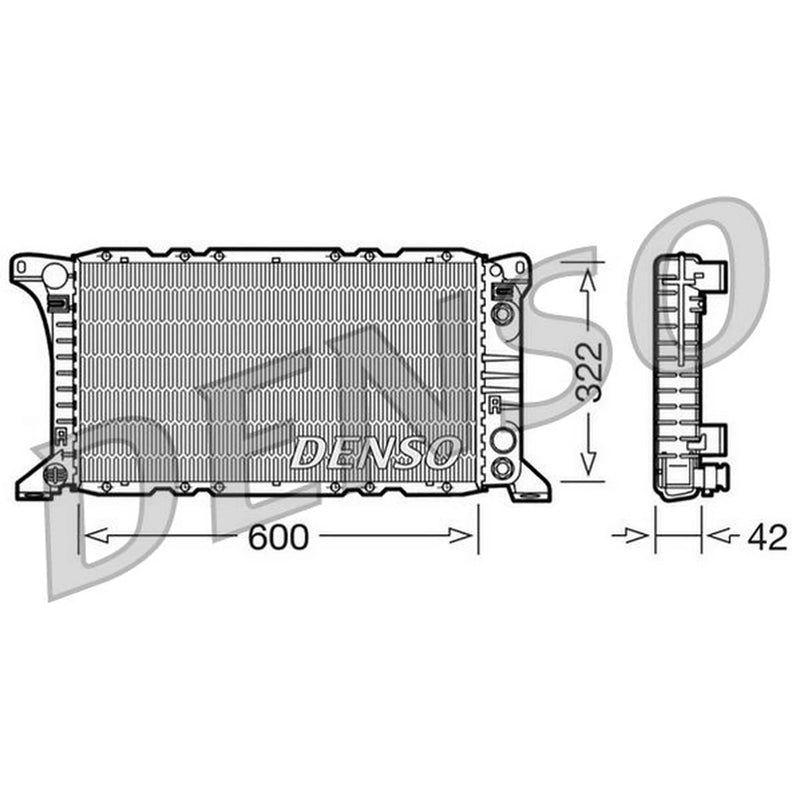 Denso Engine Radiator fits Ford Transit 1977-1992 1.6 2.0 2.5