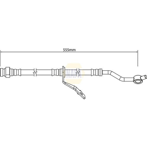 NAPA Brake Hydraulic Hose Line Front Right fits Hyundai IX35 2010-2015