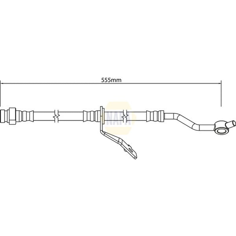 NAPA Brake Hydraulic Hose Line Front Right NBH1291