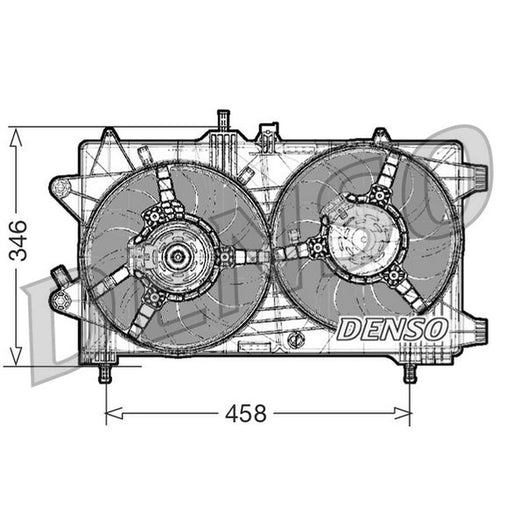 Denso Engine Cooling Fan fits Fiat Grande Punto 2005-2013 1.3