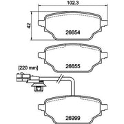 Mintex Rear Brake Pad Set fits Mercedes-Benz Citan Box Body/Mpv 2021 on