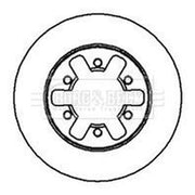 Borg & Beck Front Brake Vented Discs & Pads fits Nissan Pick Up 1992-1998 2.4