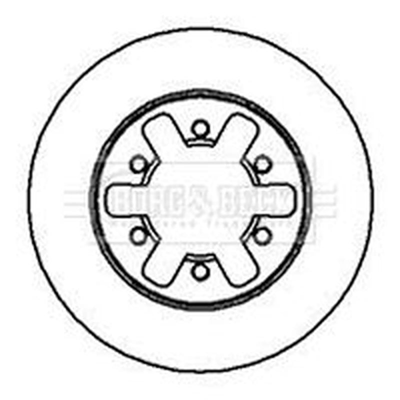 Borg & Beck 2 x Brake Discs fits Nissan Pick Up 1983-1998 2.2 2.3 2.4 2.5 2.7
