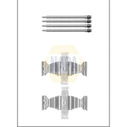 NAPA Brake Pad Accessory Fitting Kit Front fits Mercedes-Benz C-Class 2000-2008