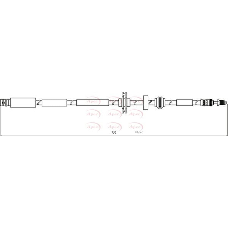 Apec Brake Hydraulic Hose Line Front fits BMW 5 2009-2017