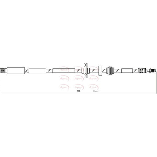 Apec Brake Hydraulic Hose Line Front fits BMW 5 2009-2017